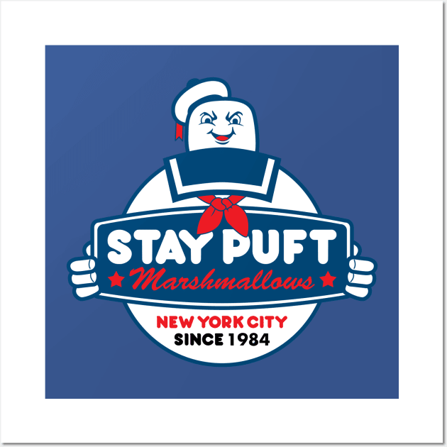 Stay Puft Marshmallows Ghostbusters Wall Art by scribblejuice